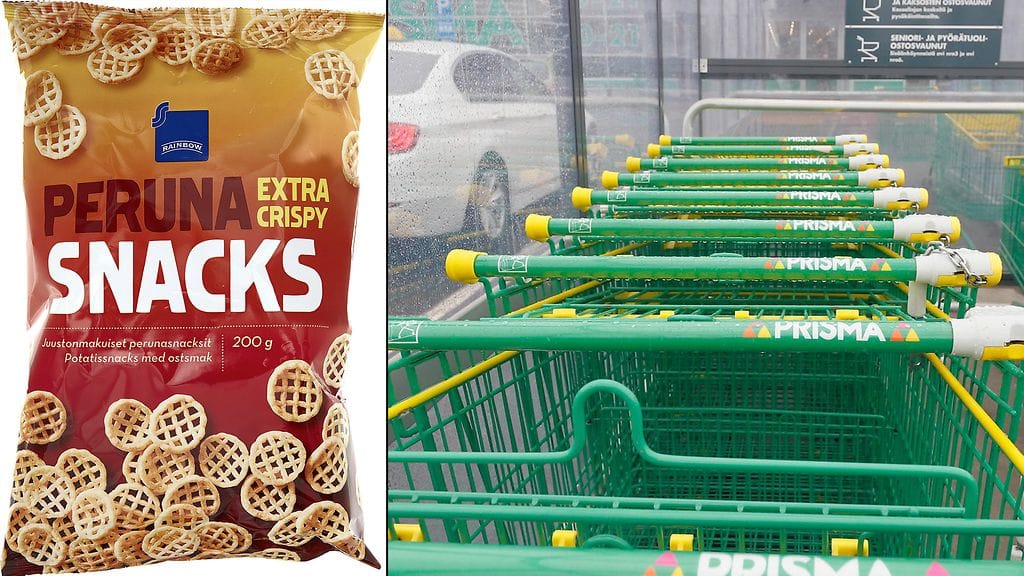 Rainbow'n perunasnackseja vedetään markkinoilta.