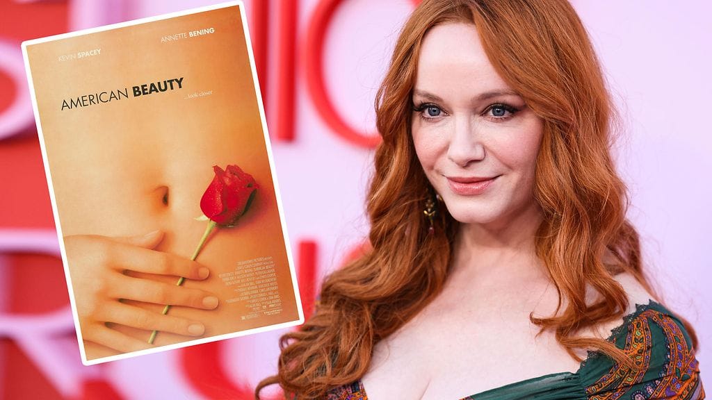 Christina Hendricksin käsi koristaa Ameican Beauty -elokuvan kansikuvaa.