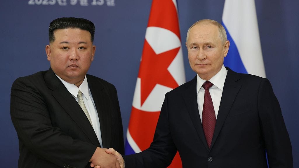 Arkistokuva. Kim Jong-un tapasi Vladimir Putinin Venäjällä syyskuussa 2023.