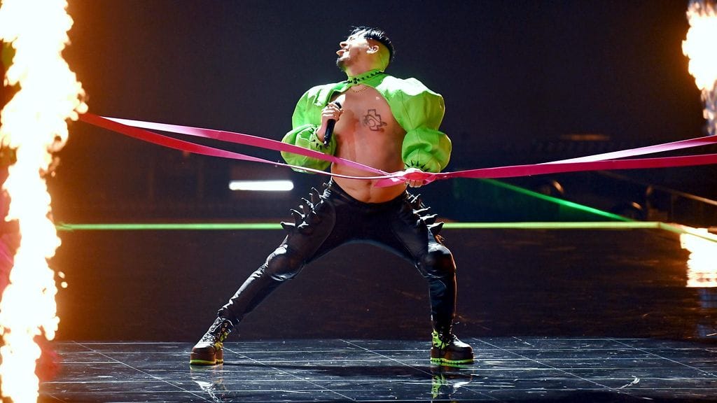 Käärijä esiintyi Eurovision laulukilpailun 2024 toisen semifinaalin kenraaliharjoituksissa Malmössä Ruotsissa keskiviikkona.