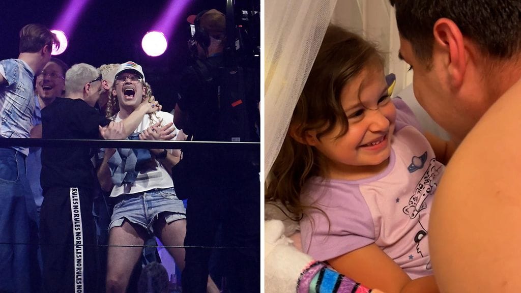 Windows95man on luonut viisuhysteriaa. Pikkutytön reaktio isän parrattomiin kasvoihin puolestaan liikutusta.