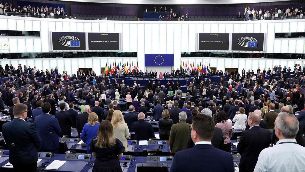 EU-parlamentissa juhlittiin vuoden 2004 laajentumisen 20-vuotispäivää 24. huhtikuuta Strasbourgissa.