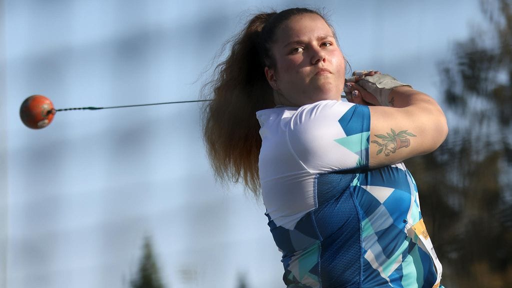 Silja Kosonen kovatasoisessa kisassa Los Angelesissa perjantaina.