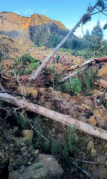 maanvyöry papua uusi guinea