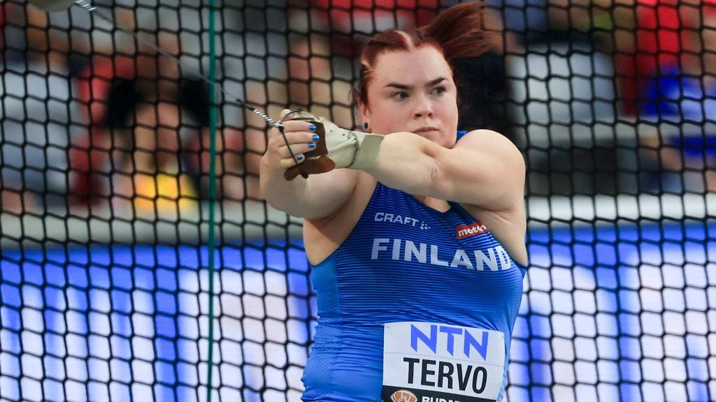 Krista Tervo nousi moukarinheiton tuoreella Suomen ennätyksellään (74,63) yhdeksi mitalitoivoksi Rooman EM-kisoista.