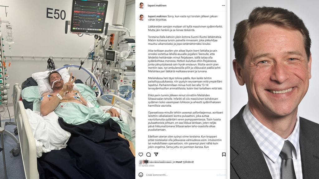 Mäkinen toipuu parhaillaan Meilahden Siltasairaalassa.