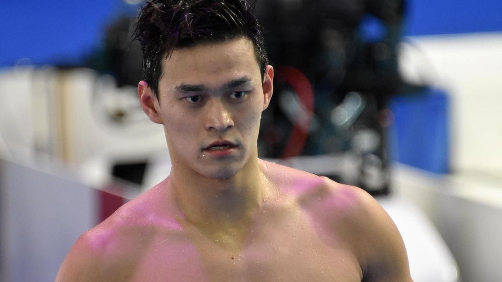 Kiinalaismestari Sun Yang vapautui reilun neljän vuoden dopingpannastaan maanantaina ja aikoo palata kilpa-altaisiin. Arkistokuva.