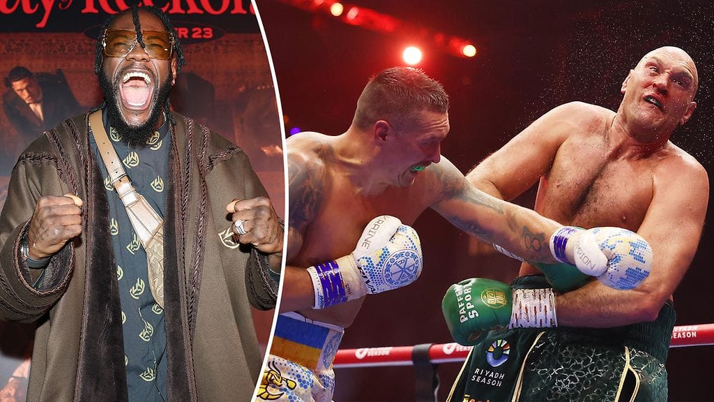 Deontay Wilder (vas.) antoi arvionsa Oleksandr Usykin ja Tyson Furyn MM-ottelusta.