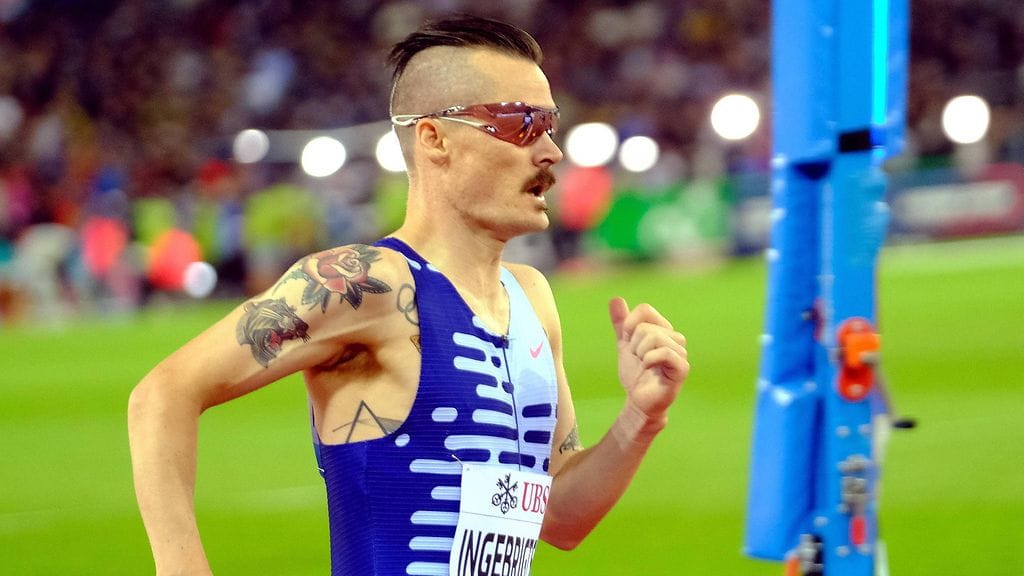 Henrik Ingebrigtsen juoksee Rooman EM-kisoissa 5 000 metriä.
