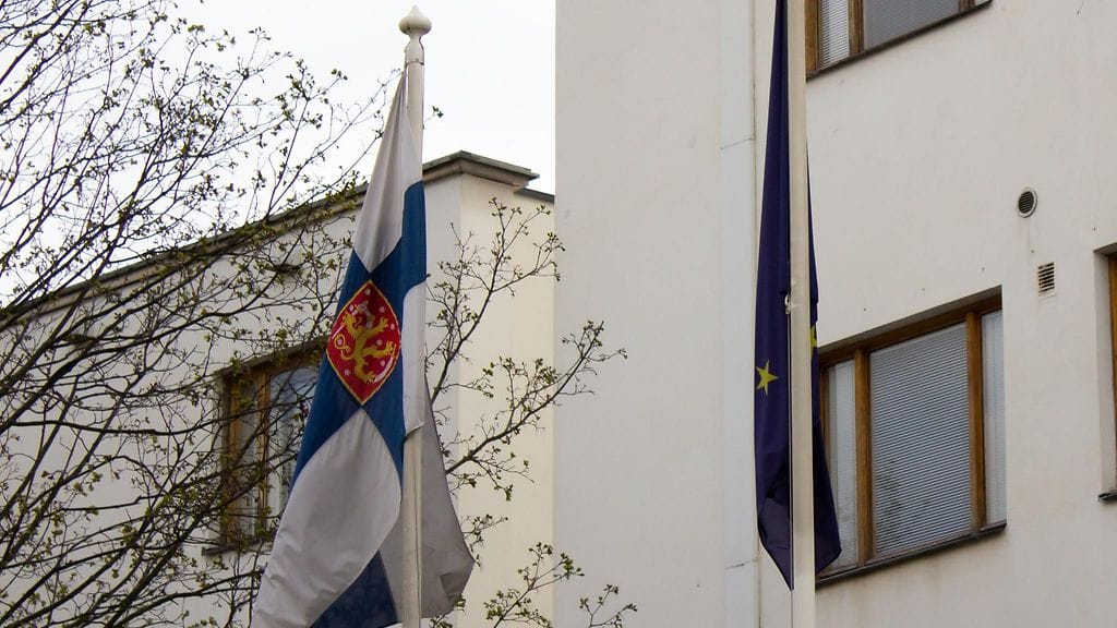 Suomen Moskovan suurlähetystö huhtikuussa 2023. Kuvituskuva.