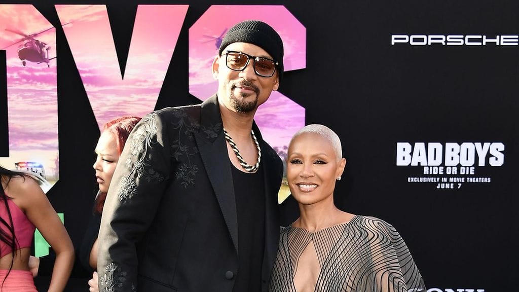 Will Smith ja Jada Pinkett Smith edustivat hyväntuulisina Smithin uuden elokuvan ensi-illassa Los Angelesissa.