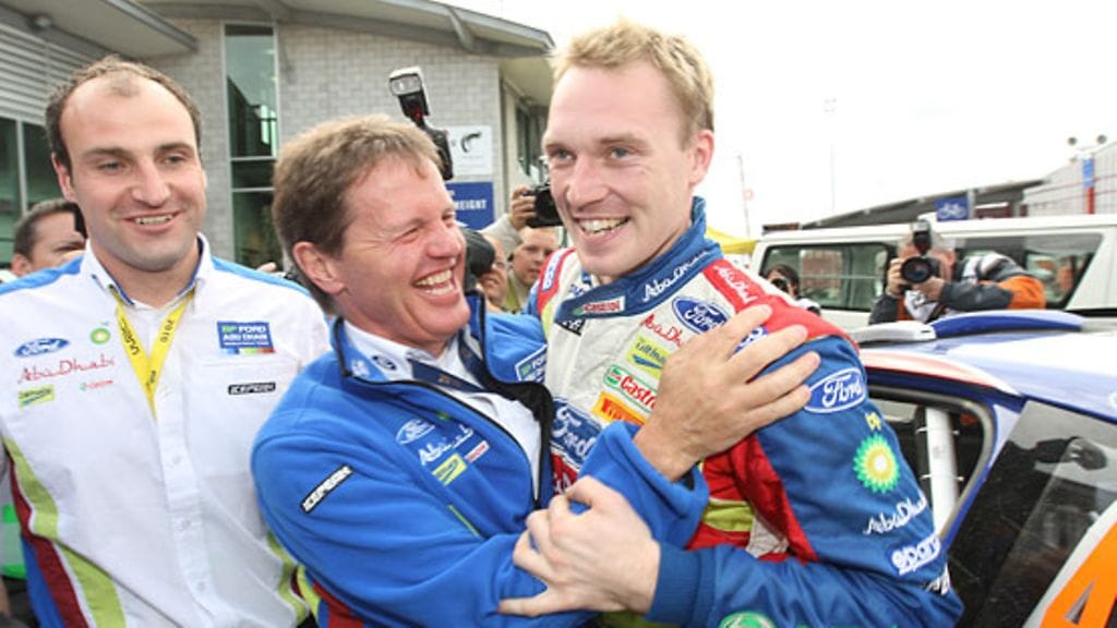 Malcolm Wilson ja Jari-Matti Latvala, kuva: BP Ford Abu Dhabi WRT