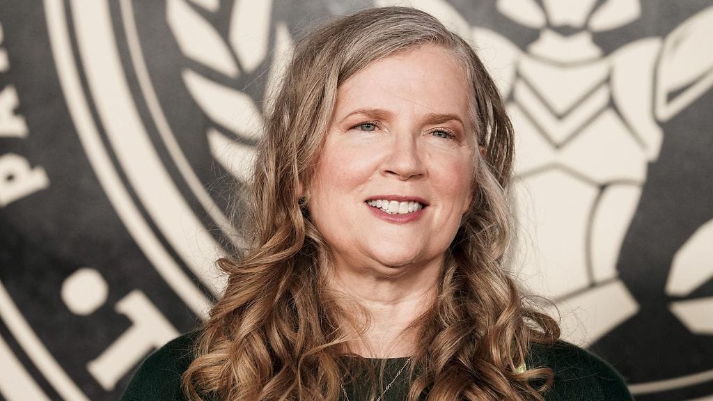 Kuvassa Nälkäpeli-kirjailija Suzanne Collins.