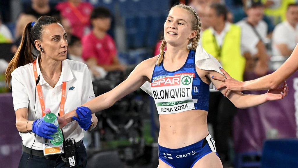 Nathalie Blomqvist jätti radalle kaikkensa.