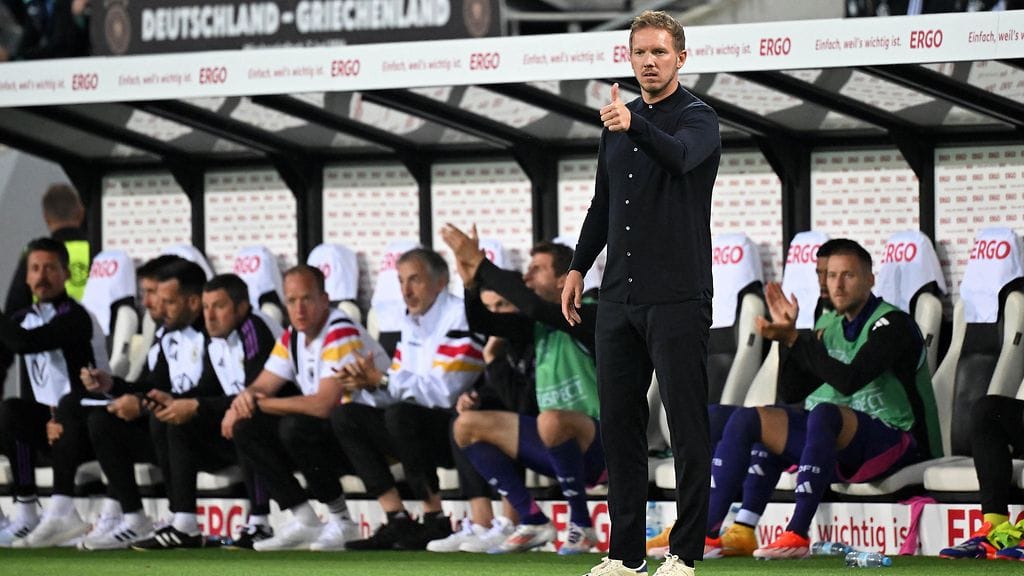Saksan päävalmentaja Julian Nagelsmann.
