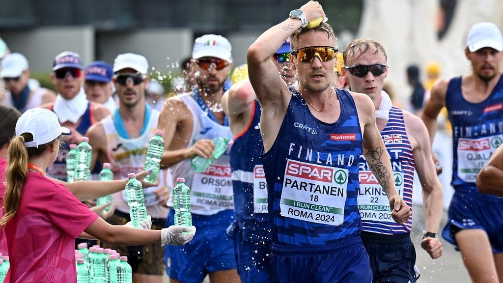 Aku Partanen käveli upeasti 20 kilometrin kävelyssä viidenneksi.