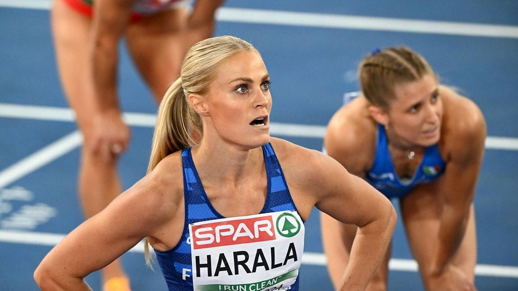 Lotta Harala juoksi kipeällä jalalla EM-välierässä.