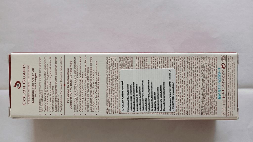 IdHAIR Finland Oy , LANZA Healing ColorCare Color Guard 2 kuva Tukes