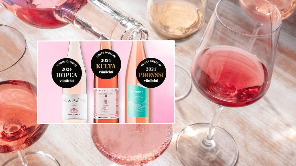 Viinilehden Vuoden roseeviini 2024 -kilpailun kärkikolmikko tulee Saksasta.