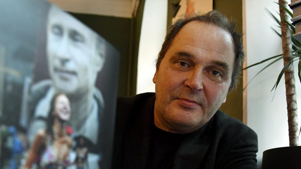 Pekka Hakala Putinlandia-kirjansa julkistamistilaisuudessa Helsingissä lokakuussa 2018.