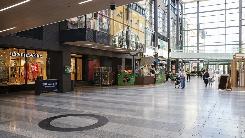 Kuvituskuva Oulun Valkean kauppakeskuksesta.
