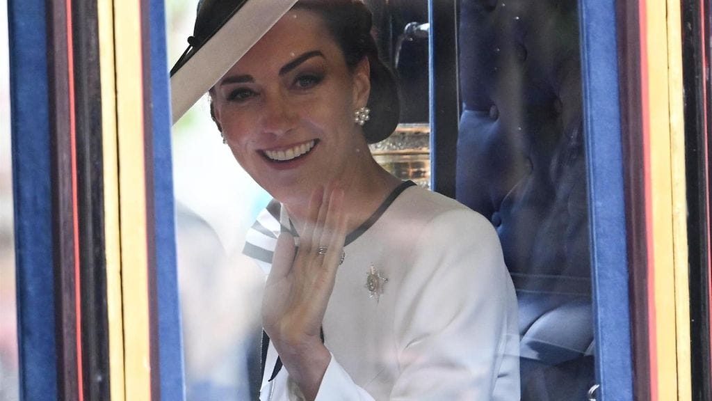 Prinsessa Catherine nähtiin hyväntuulisena taannoisessa Trooping the Colours -paraatissa