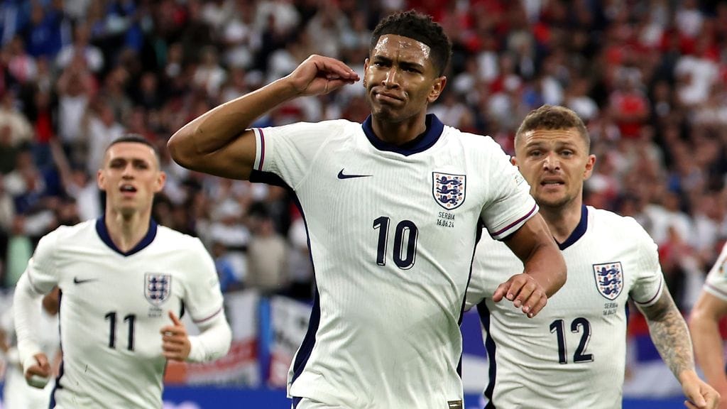 Jude Bellingham iski Englannin ainokaisen, kun Englanti kaatoi Serbian.