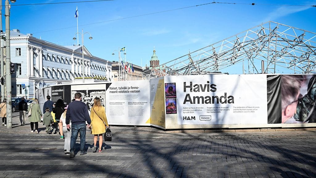 Mantan patsastyömaa Espnalaadilla huhtikuussa.