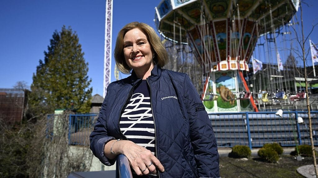 Toimitusjohtaja Pia Adlivankin Linnanmäen huvikauden mediatilaisuudessa Helsingissä 30. huhtikuuta.