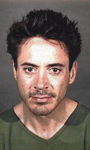 Robert Downey jr. pidätyskuva