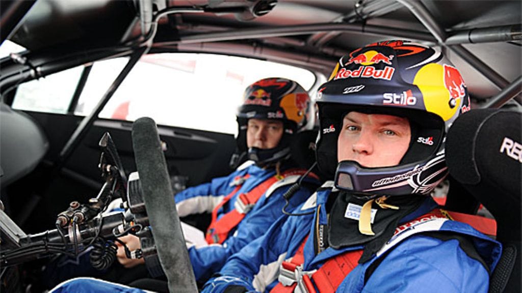 Kimi Räikkönen ja kartanlukija Kai Lindström. Kuva: Citroën.