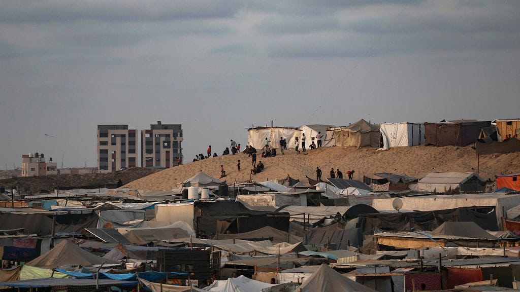 Kuvituskuvaa Khan Yunisin leiriltä Gazan eteläosasta.