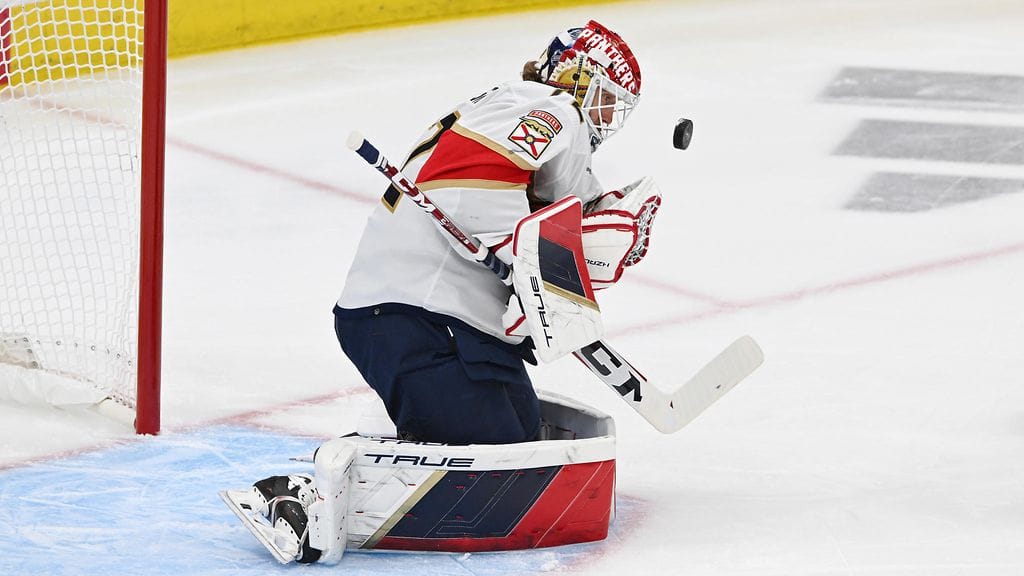 Florida Panthersin Sergei Bobrovski ei harjoitellut sunnuntaina muun joukkueen mukana.