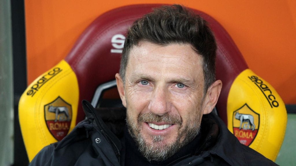 Eusebio Di Francesco valmensi AS Romaa 2017-19.