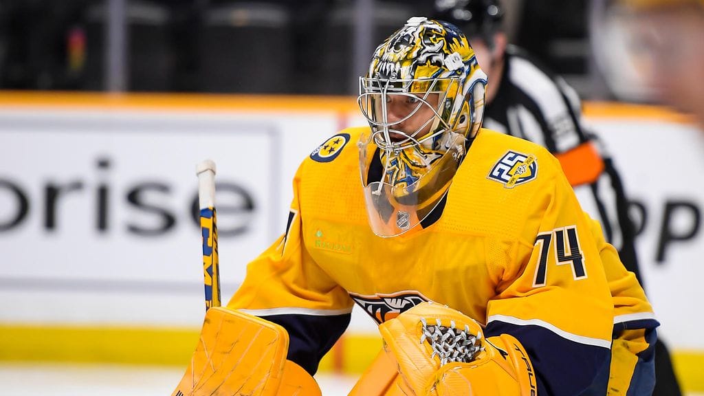 Juuse Saros on jatkamassa Nashville Predatorsissa pitkällä sopimuksella.