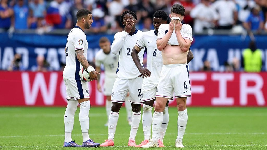 Englanti on syvissä vesissä.