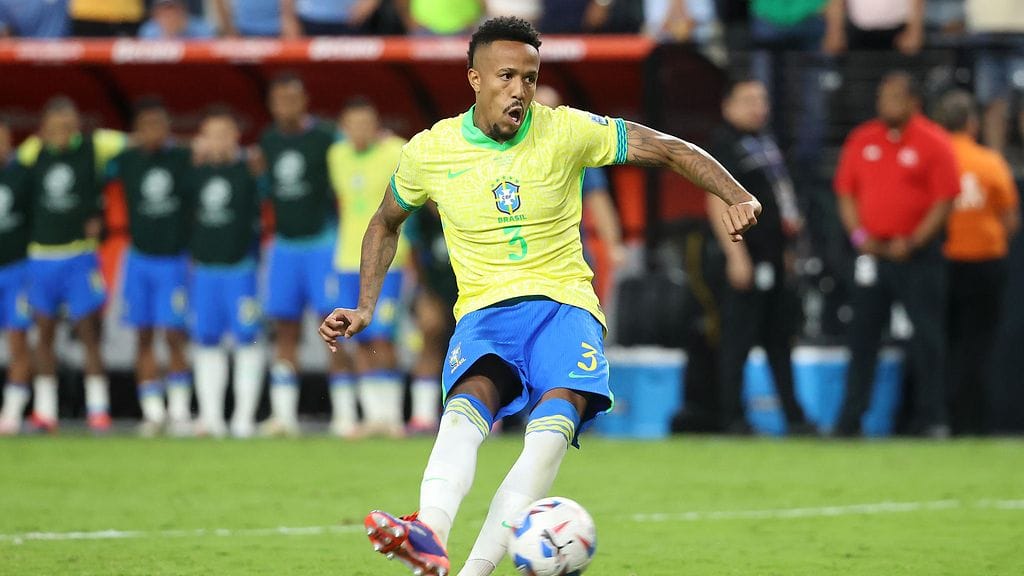 Real Madrid -puolustaja Eder Militao ei onnistunut pilkulta.
