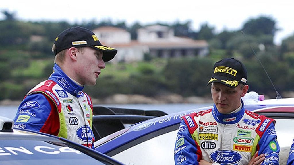Jari-Matti Latvala ja Mikko hirvonen Italiassa 2008. Kuva: Reporter Images/GETTY.