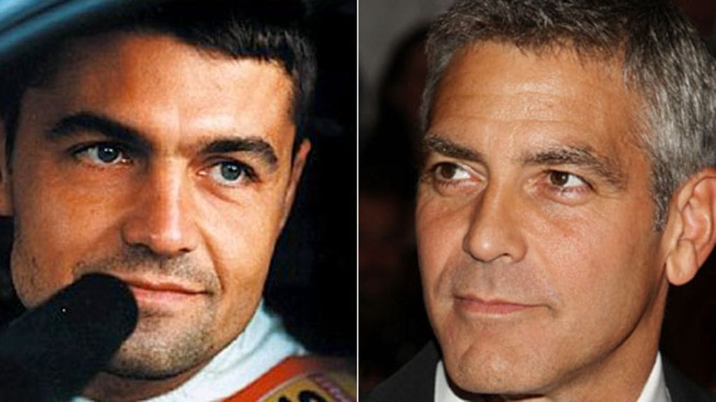 Krzysztof Hołowczyc ja George Clooney (Kuvat: Holowczyc Management ja Stephen Lovekin/Getty Images)