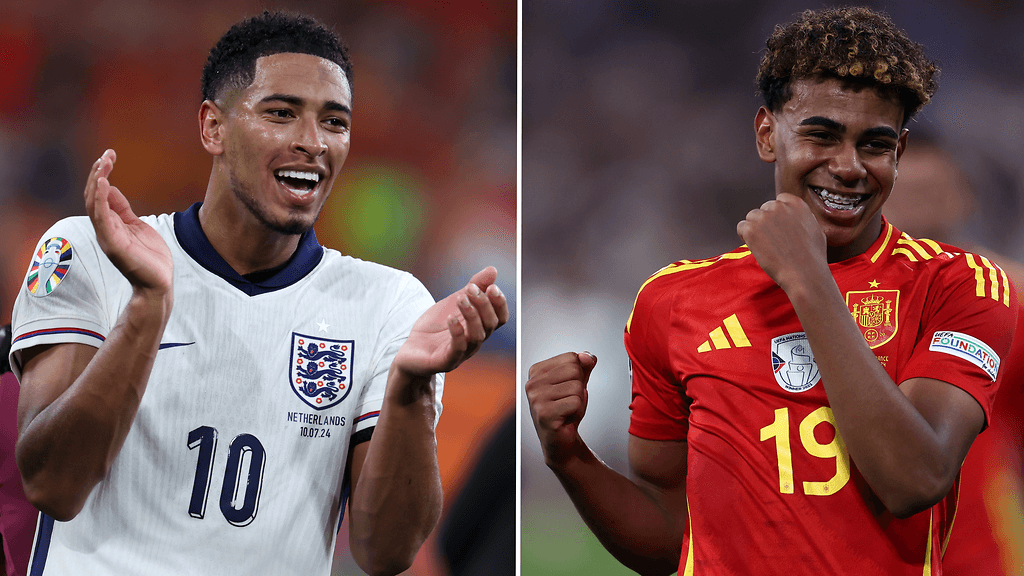 Englannin Jude Bellingham ja Espanjan Lamine Yamal ovat joukkueidensa suurimpia tähtiä.