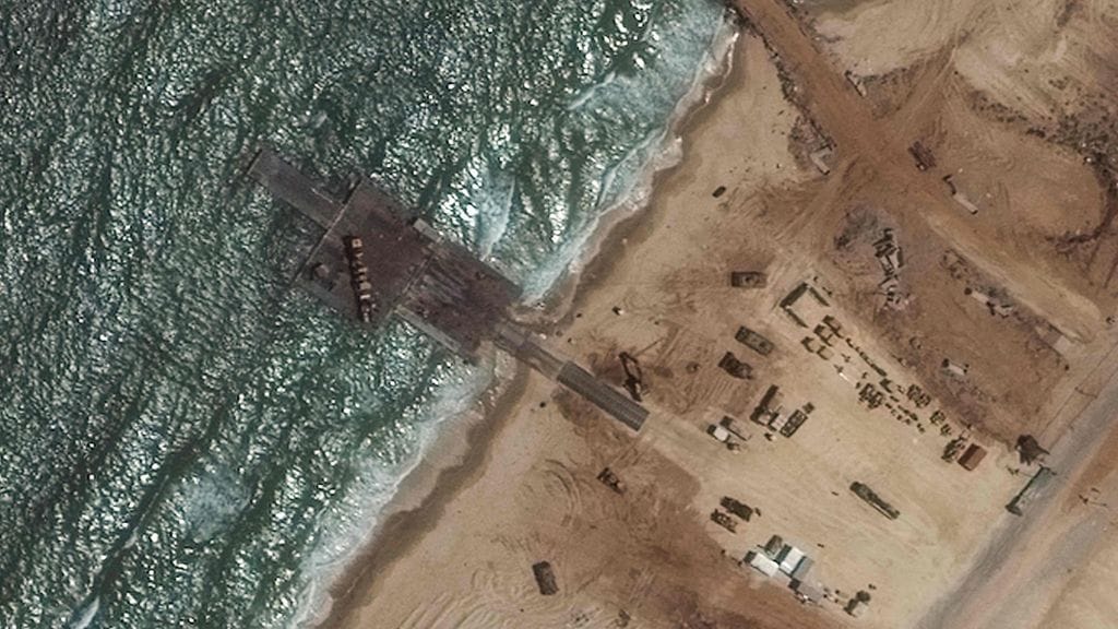 Kaikkiaan 230 miljoonaa dollaria maksanut rakennelma asennettiin Gazan rannikolle alkujaan toukokuun puolivälissä.