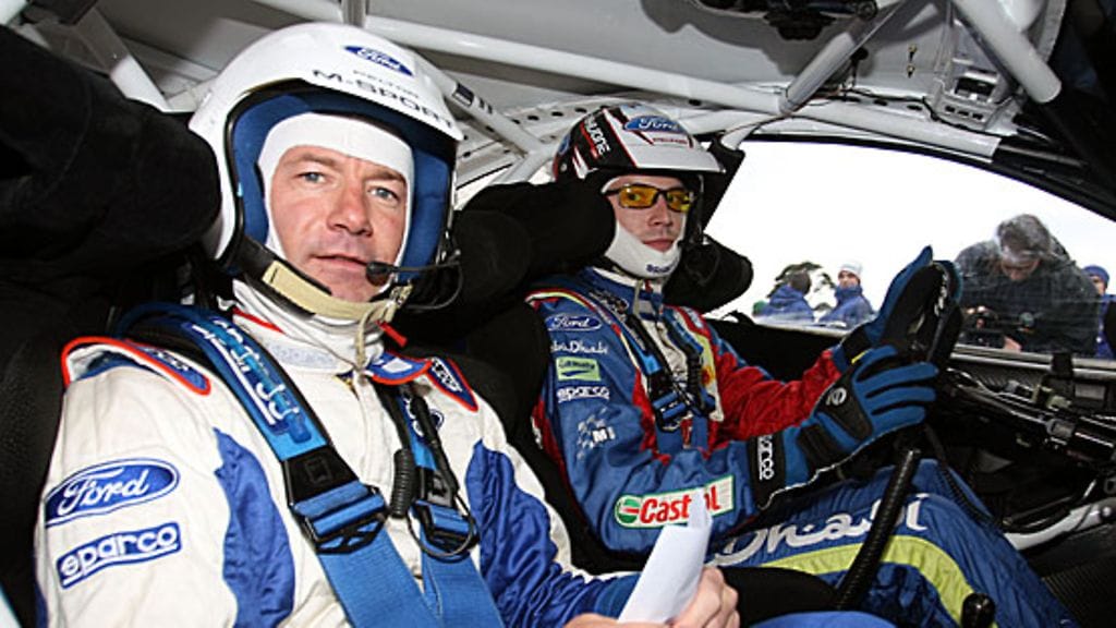 Alan Shearer ja Jari-Matti Latvala. Kuva: worldrallypics.com.