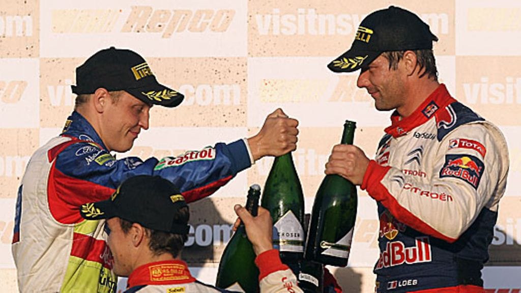 Mikko Hirvonen ja Sebastien Loeb, kuva: Quinn Rooney/Getty Images