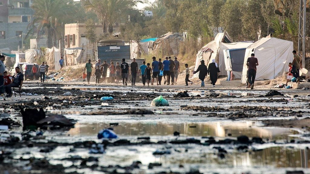 Palestiinalaisia Gazan kaistalla perjantaina 19. heinäkuuta.