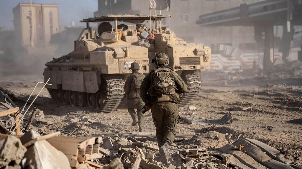 Israelilaisia sotilaita Gazan kaistalla maanantaina 22. heinäkuta.