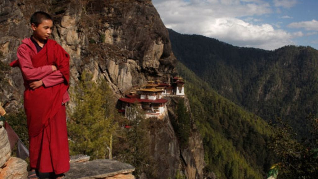 Taktshangin munkkiluostari Parossa, Bhutanissa.