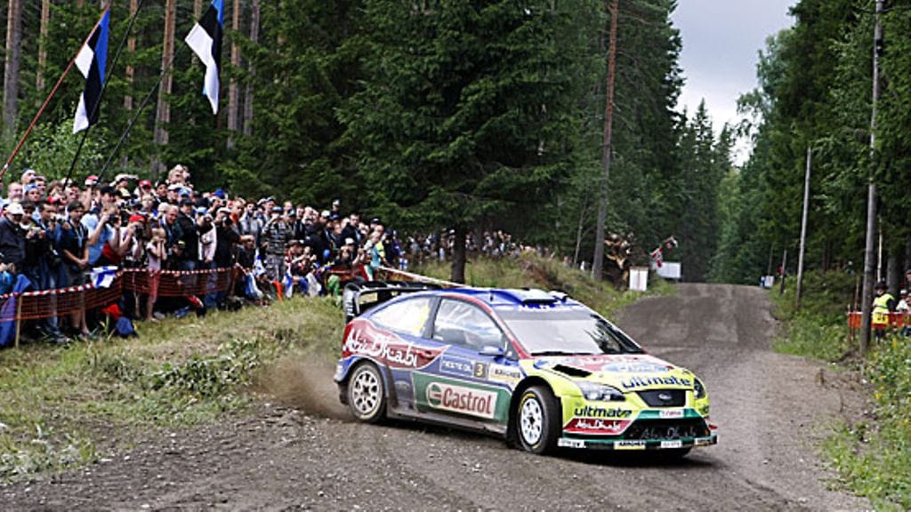 Mikko Hirvonen Vellipohjassa 2008, kuva: Roope Salonen/Lehtikuva