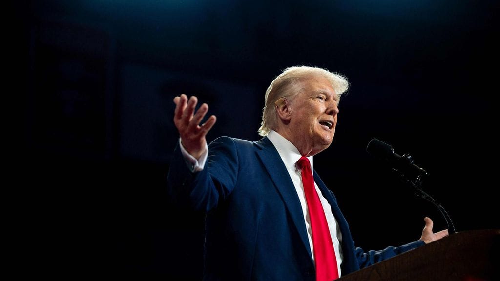 Donald Trump puhui keskiviikkona järjestetyssä vaalitapahtumassa.