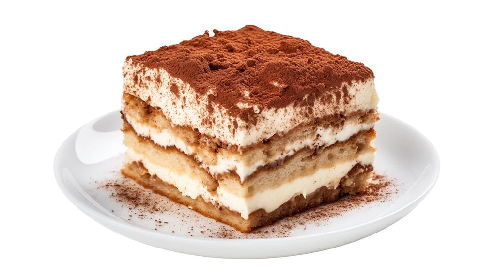 Tiramisu on tunnettu jälkiruoka.