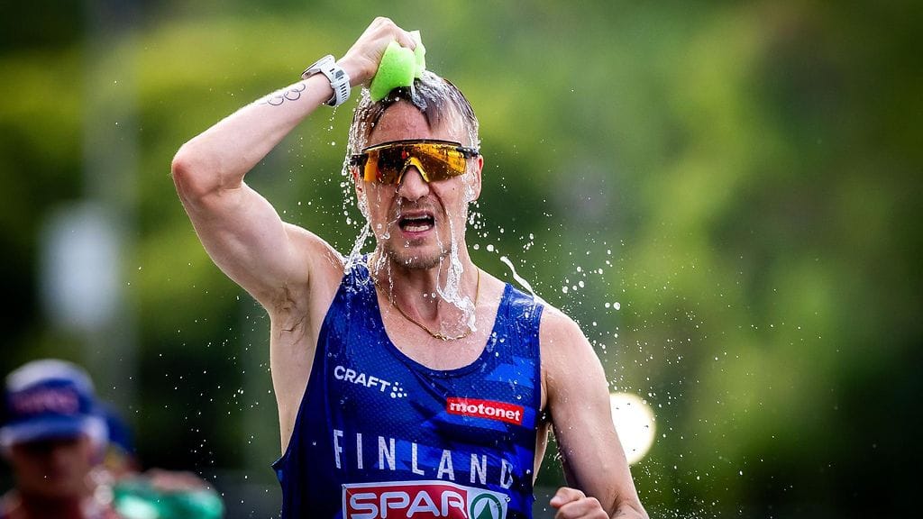 Aku Partanen paahtoi kuumissa olosuhteissa Rooman EM-kisoissa kesäkuun alussa.